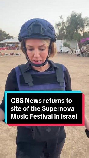 “An indescribably eerie place”: CBS News’ Holly Williams is on the ground in Israel where 260 people were slaughtered at a #musicfestival by Hamas militants as sounds of fighting continue in the distance. #news #israel #gaza