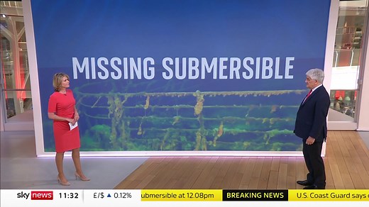"We're essentially reaching the end of the search and rescue phase." Former Royal Navy warfare officer Rear Admiral Chris Parry gives us an update on the search for the missing Titan submersible. trib.al/Prg4wb3 📺 Sky 501, Virgin 602, Freeview 233 and YouTube | Sky News