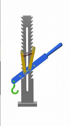 Lifting Ratchet Rack Mechanism – How It Works #mechanism #machine #mechanic