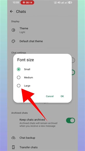 How to Change Font Size In WhatsApp // WhatsApp me font size kaise change kare #viral #shorts #tech