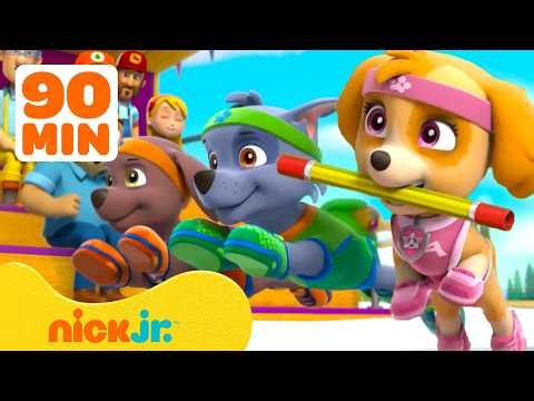 PAW Patrol Races to the Finish Line! 🏆🏁 ft. Rocky, Skye, and More! | 90 Minutes | Nick Jr.