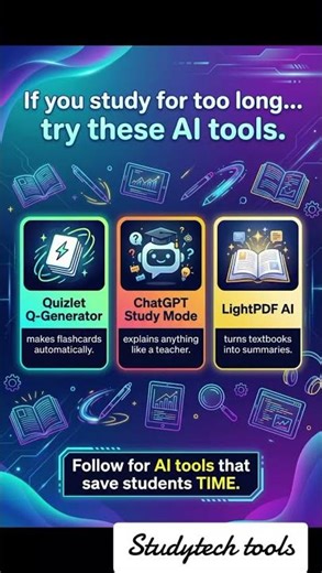 AI tools every student should know 📚✨#aitools #studytips #studytools #productivityapps #schoolhacks