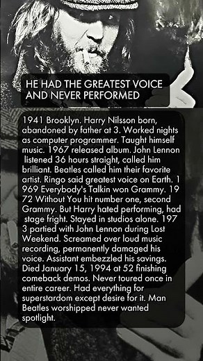 🎤🤐 HE HAD THE GREATEST VOICE AND NEVER PERFORMED