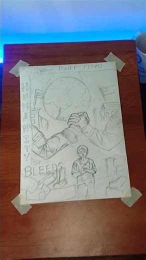 Iran vs America War Poster Drawing 🔥 Realistic poster Art Outlining Process #shorts