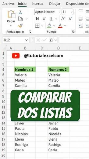 Compare two lists in Excel - Highlight unique values