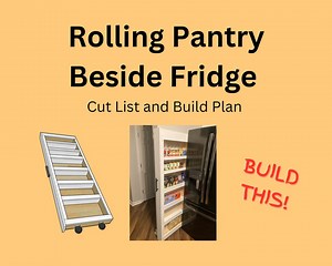 Rolling Pantry Build Plan: DIY Fridge Cabinet (PDF) - Etsy
