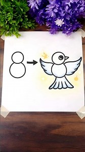 Can you draw a bird with an 8? 🐦😲 | Debanjan Arts #shorts #art #birds