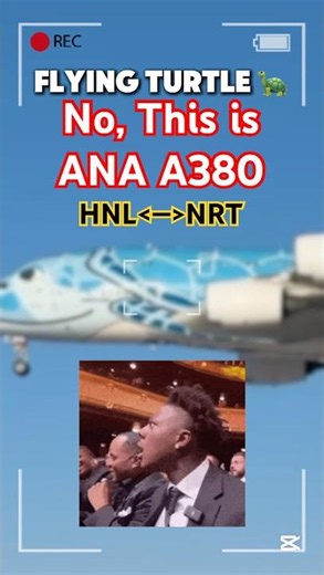FLYING TURTLE AT NARITA | ANA A380 LANDING 🛬 #flyinghonu #a380 #landing #planespotting #shorts