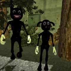 Scary Cartoon Dog Angry Cartoon Cat Versus