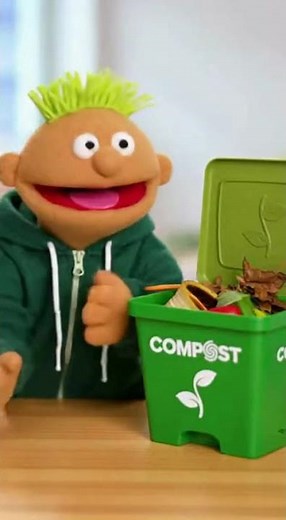 Compost Carl Teaches Kids Composting with Toy Bin