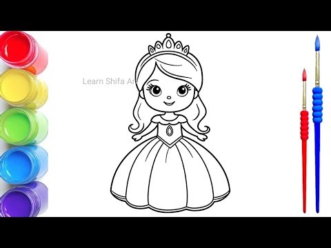 Easy Step by Step Princess Drawing Tutorial for Kids & Beginners | Learn to Draw