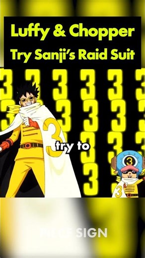 Luffy and Chopper tried to unlock Sanji's raid suit