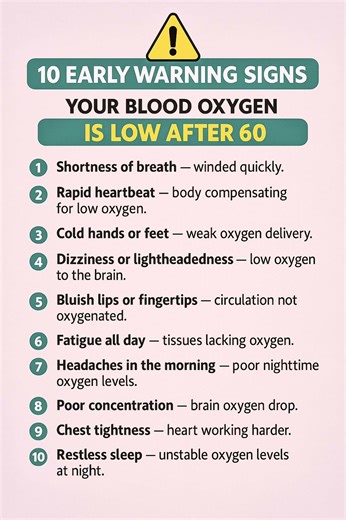 10 Early Warning Signs Your Blood Oxygen Is Low After 60 (Must Know)