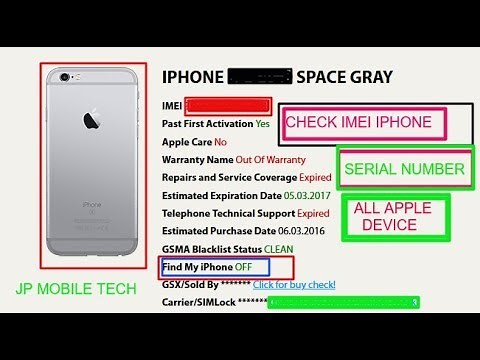 Check iPhone imei or Serial number for any APPLE device