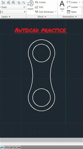 || Autocad practice video || #autocad #shorts