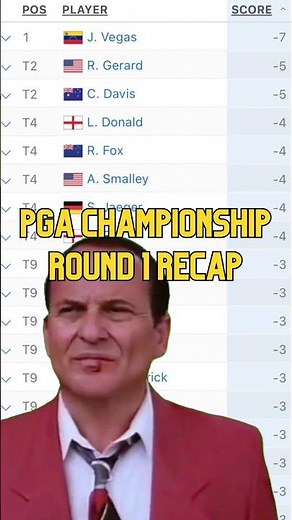 Round 1 of the #pgachampionship delivers and iconic leaderboard #golf #pga #professionalgolf #golfer