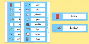 Classroom Objects Labels Te Reo Māori