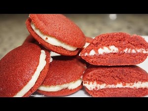 Best Red Velvet Cookies EVER with Cream Cheese Filling!! (Whoopie Pie)