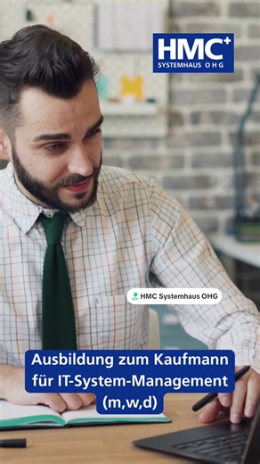 Alle Infos dazu auf unserer Webseite: https://www.hmcplus.de/ueber-uns/jobs/azubi-it-systemkaufmann/