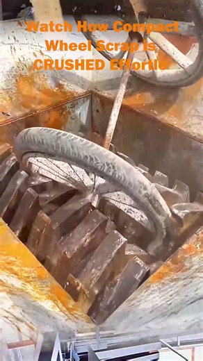 Watch How Compact Wheel Scrap is CRUSHED Effortlessly! Essential Tools & Machines Reve