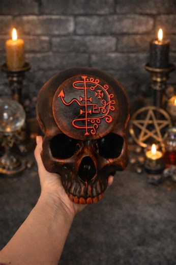 Goetia Asmoday Sigil Lesser Key Solomon Skull - Etsy Canada
