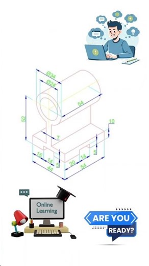 "Isometric Drawing for Beginners – Step-by-Step Tutorial" || Drawing - 6 | 3D CAD TAMIL | #isometric