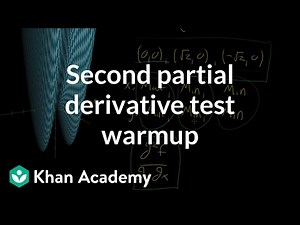 Warm up to the second partial derivative test