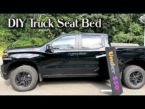 DIY Truck Cab Bed - Sleeping Inside Silverado Cab