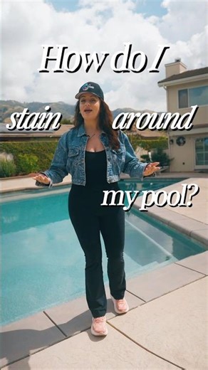 How to Stain Pool Coping WITHOUT Draining the Pool