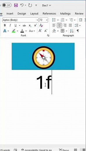 MS Word Compass 🧭 Symbol Shortcut Key | Microsoft Word Tips & Tricks #shorts #YouTubeShorts