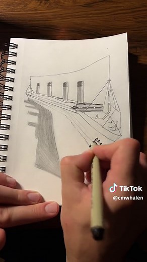 3d titanic drawing how to. . . . . . . #titanic #titanicmovie #sketchbook #drawingtutorial #artworkontiktok #illustratorsoftiktok #artwork_daily #pencilart #shadingtutorial #3ddrawing #fyp #illustrationartist #sketchpad #perspectivedrawing #artist #howtodraw
