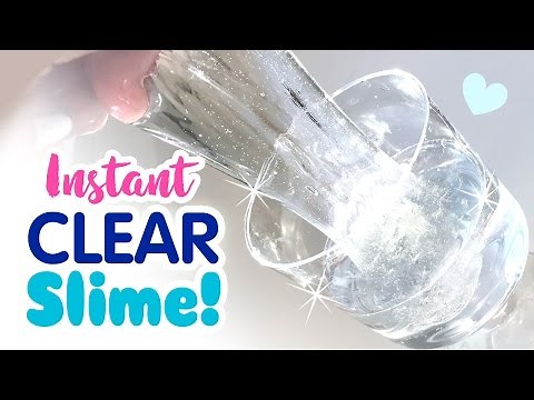 DIY INSTANT CLEAR SLIME!!! No Waiting For Bubbles! No Borax, No Detergent!