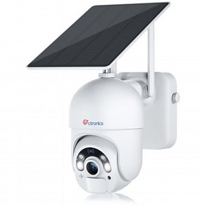 Caméra de surveillance WiFi extérieure 3MP – Panneau solaire – Vision nocturne 25m – Détection humaine PIR – Installation sans fil