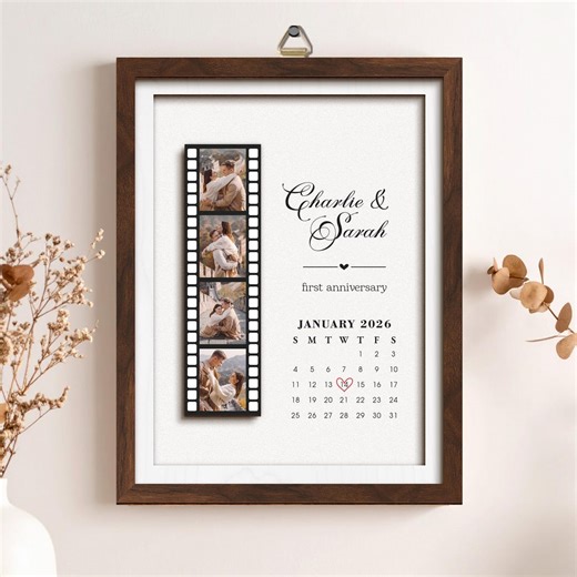 Custom Couple Anniversary Polaroid Photo Frame Valentines Day Gift,photo Calendar,romantic Keepsake,picture Sign,love You More,wall Decor - Etsy