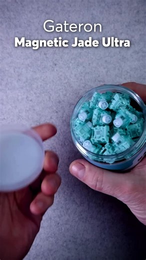 Click and Thock on Instagram: "Quick sound test of the Gateron Magnetic Jade Ultra switches. Extremely smooth magnetic switch with amazing sound, they feature Gateron’s Dual-Drive architecture. Tested with GMK, MT3, and SA keycaps on the same keyboard for accurate comparison. No talking, just the sound of keyboards. ⚠️ Note: While this is a magnetic switch, I tested it on a mechanical keyboard purely for sound comparison purposes. These switches are only compatible with Hall Effect keyboards. 👉