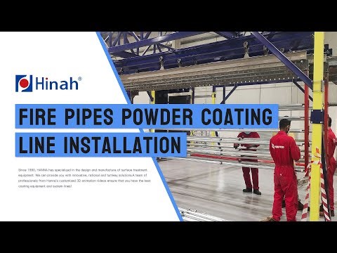 Inside Fire Pipe Powder Coating Line Installation | Real Project Photos #powdercoatingline