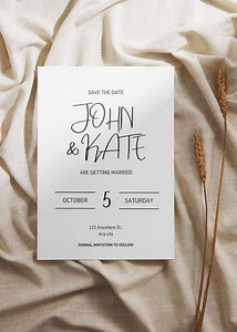 Modern Save the Date Editable Canva Template | 5in X 7in Save the Date Invitation - Etsy Canada