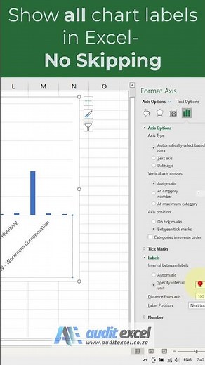 Tell Excel to show EVERY label in a chart