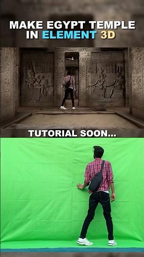 Egypt Temple CGI editing in element 3d #edit #3dmodel #tutorial #3dmodeling #aftereffects