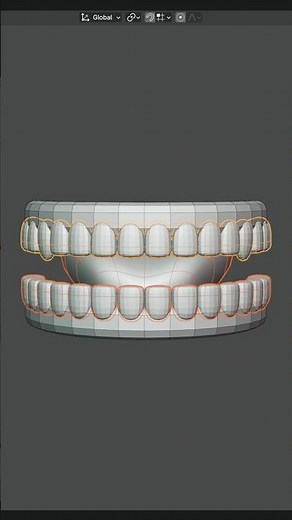 Stylised character jaw for your character in blender #shorts