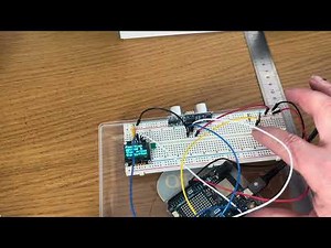 Arduino R4 Arduino R4 Homework Assignment Lesson 53 ultrasonic measurement with OLED