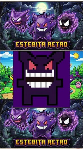 Evolucion de Gengar (pixel) #pokemon #pokemonfan #gengar #anime