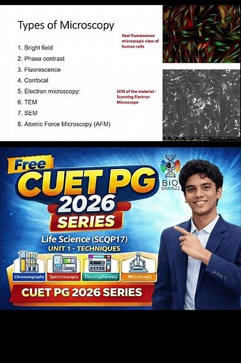 Types of Microscopy Explained | Life Science | #cuetpg2026 | ‪@BioBrainzz‬