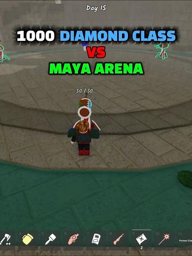 1000💎class vs Maya Arena #roblox #99nightintheforest #challenge