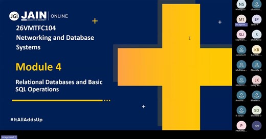 Networking And Database Systems - Prof. Shruti Sarwate-Module_4_Recording