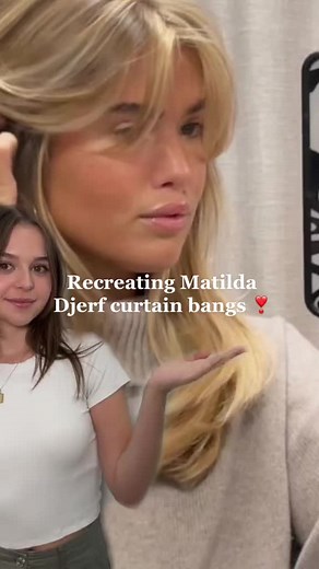 Get Inspired by Matilda Djerf's Curtain Bang Tutorial