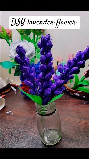 DIY lavender flower craft #viral #diy #ytshorts
