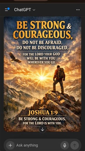 BE STRONG AND COURAGEOUS