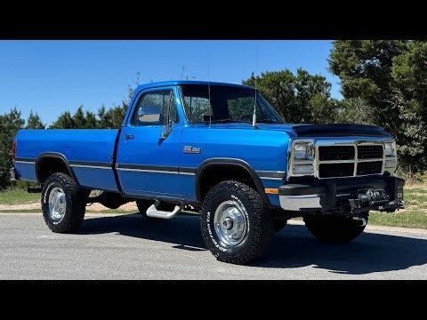 1992 Dodge W250 4x4 - 12V Cummins - 5 Speed - 1 Owner