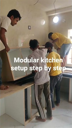 "Design. Install. Enjoy. Making modular kitchens easy and stylish! ✨"#modularkitchen